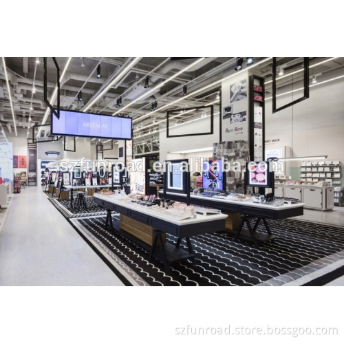 luxury cosmetic showroom store design furniture display cabinet for sale